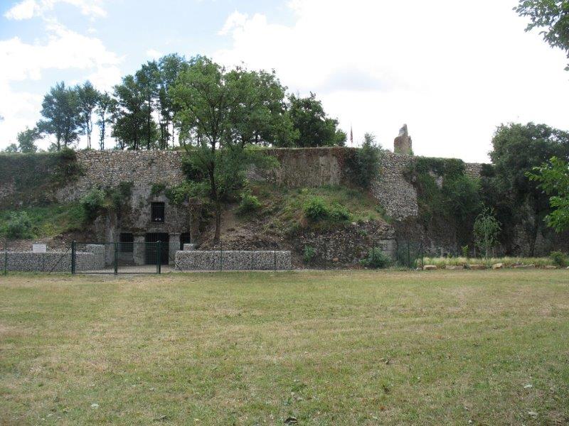 Vue d'ensemble sur les ruines du château